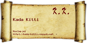 Kada Kitti névjegykártya